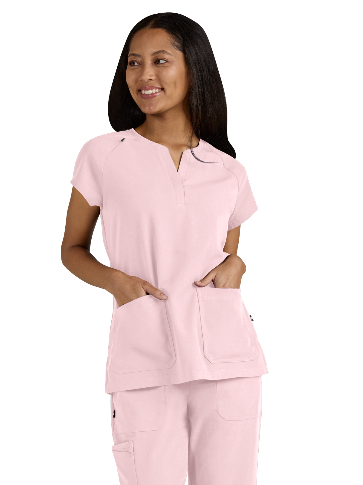 koi - Next Gen - Women's Split-Neck Three-Pocket We Have Heart Top 8