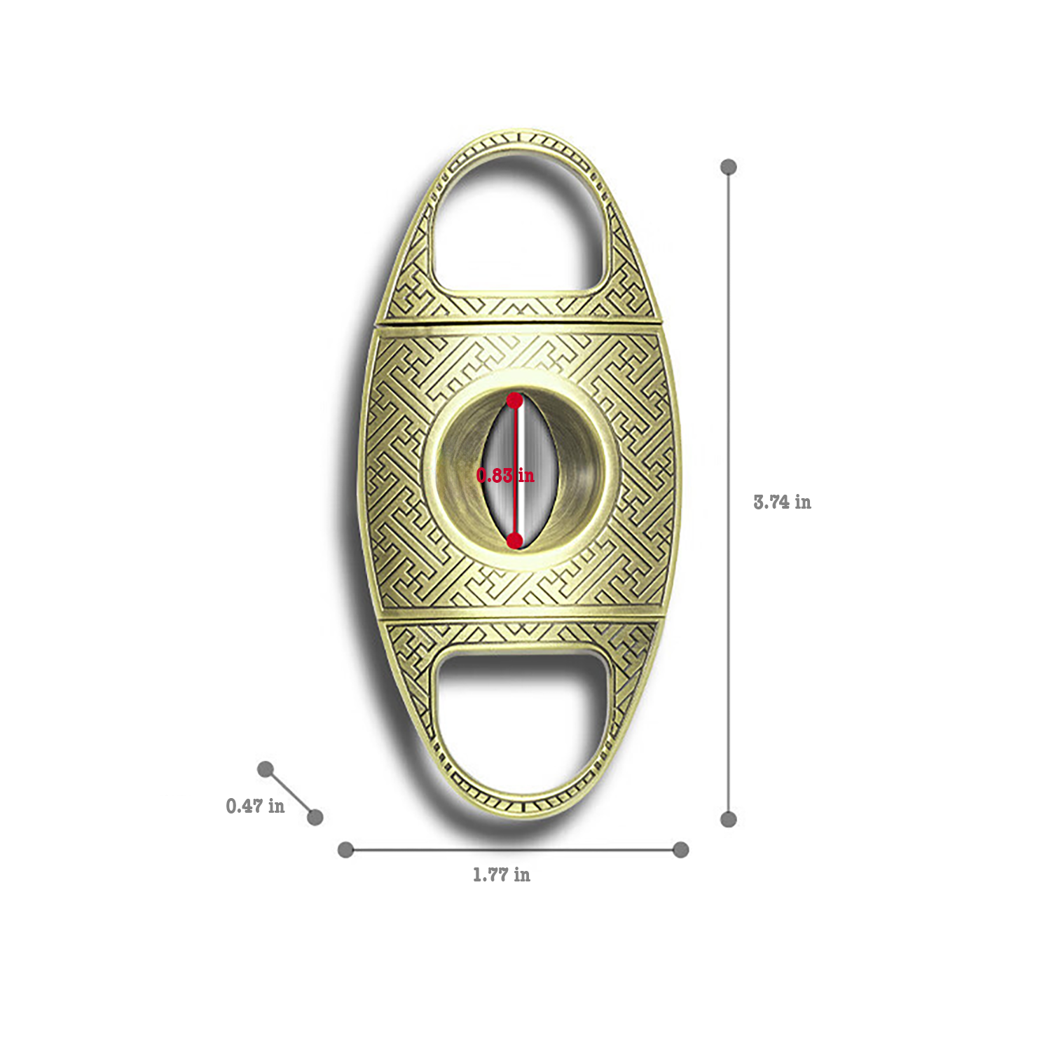 Alloy V-Cut Cigar Cutter Stainless Steel Blade 4