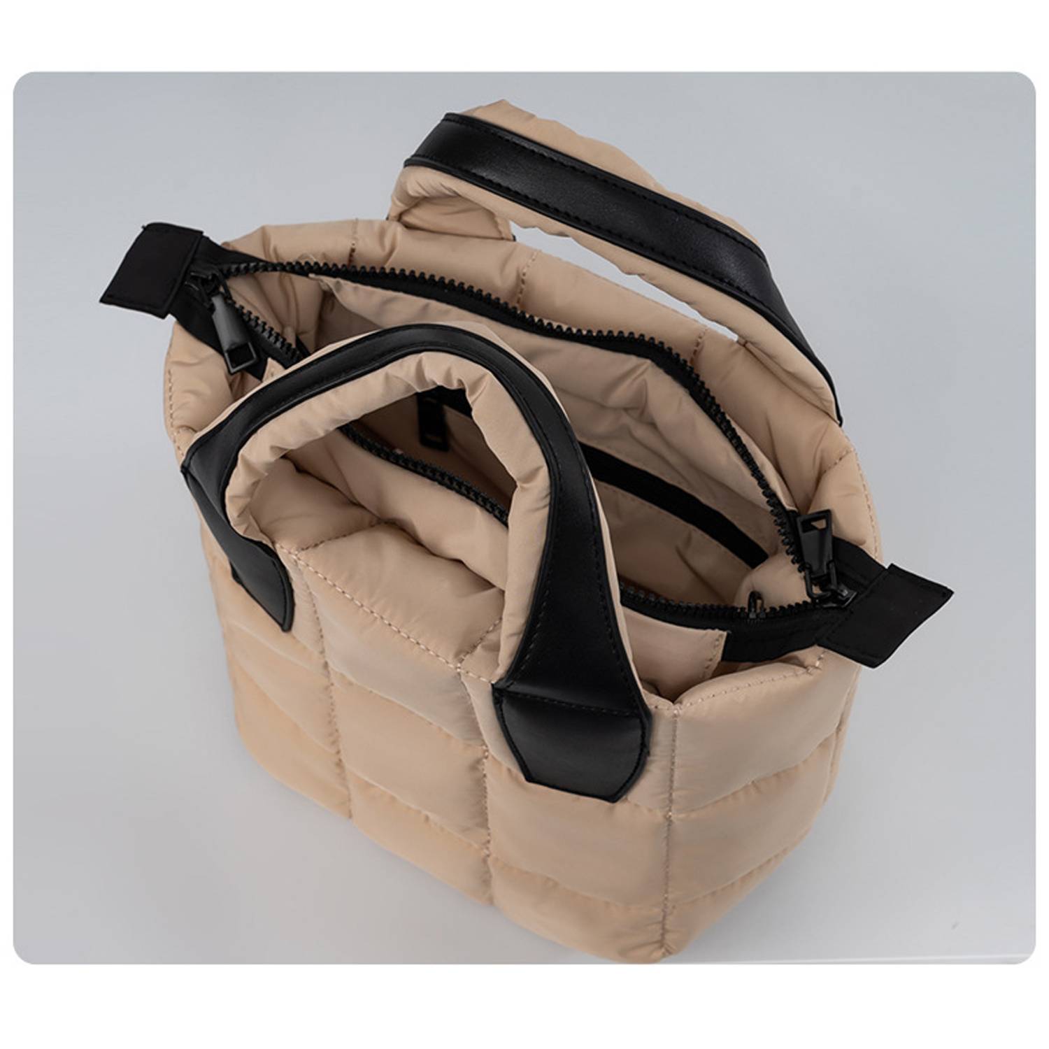 Quilted Small Puffer Tote Bag 4