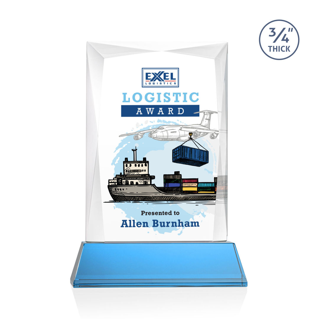 Messina VividPrint™ Award on Newhaven Base - Sky Blue 3