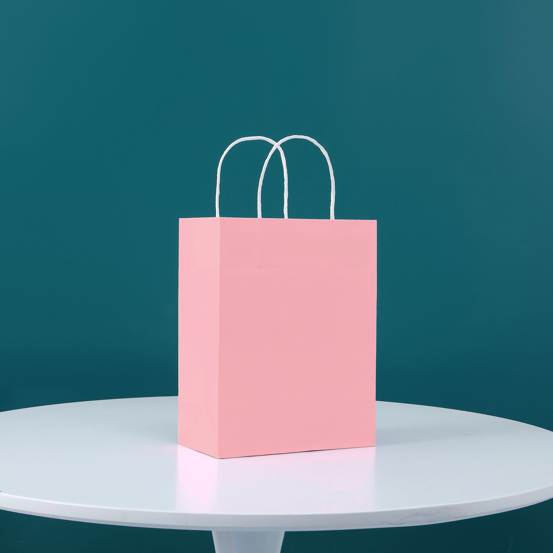 Small Size Kraft Paper Shopper Tote bags(5 7/8" * 3 1/8" * 8 1/4") 14