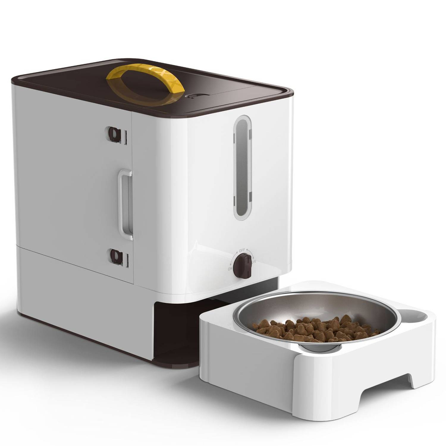 Pet Food Storage Container Dispenser w/ Removable Bowl 12