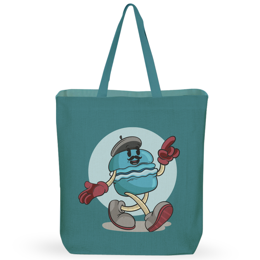 Sublimation 7 oz Poly Canvas Tote Bag - 15"W x 16"H x 3"G x