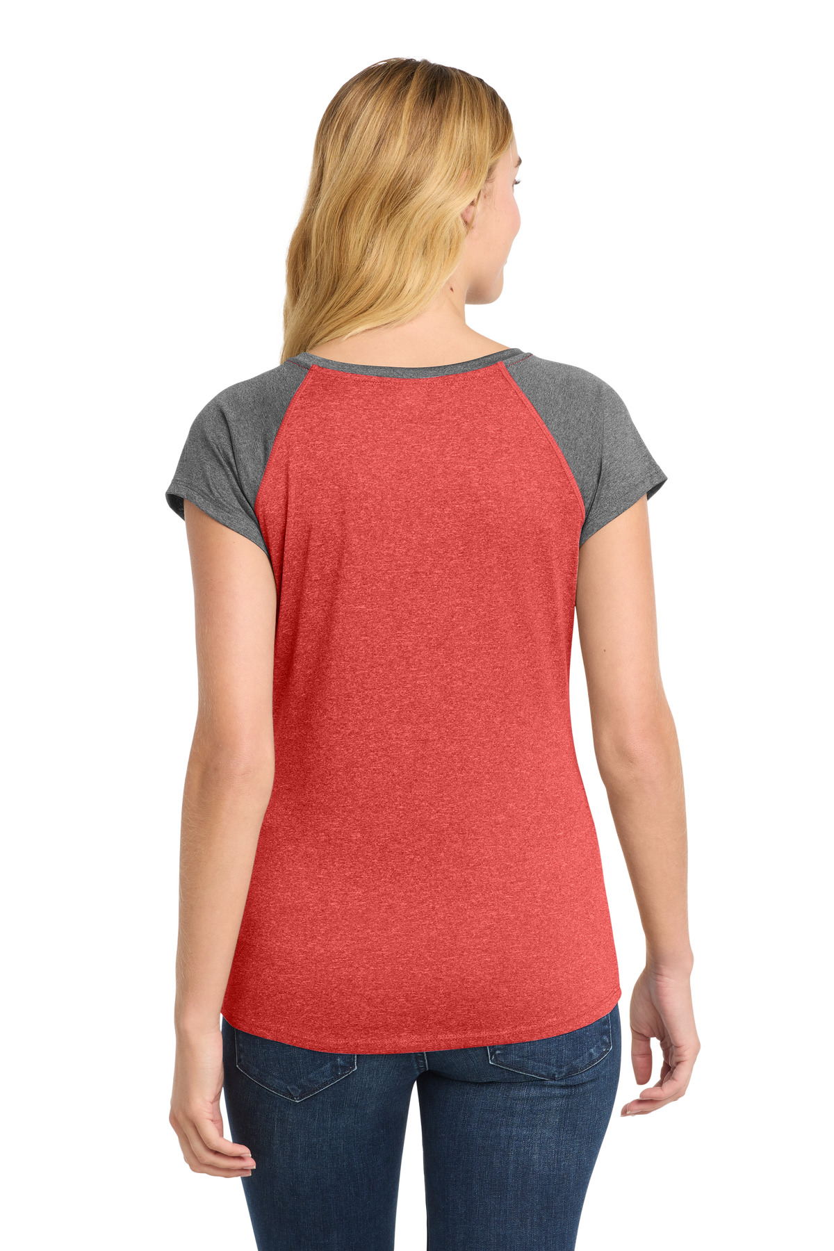 Sport-Tek Women's Heather-On-Heather Contender Scoop Neck Tee. LST362 9