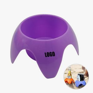 Lightweight Portable Beach Cup Holder For Drinks And Essentials 2