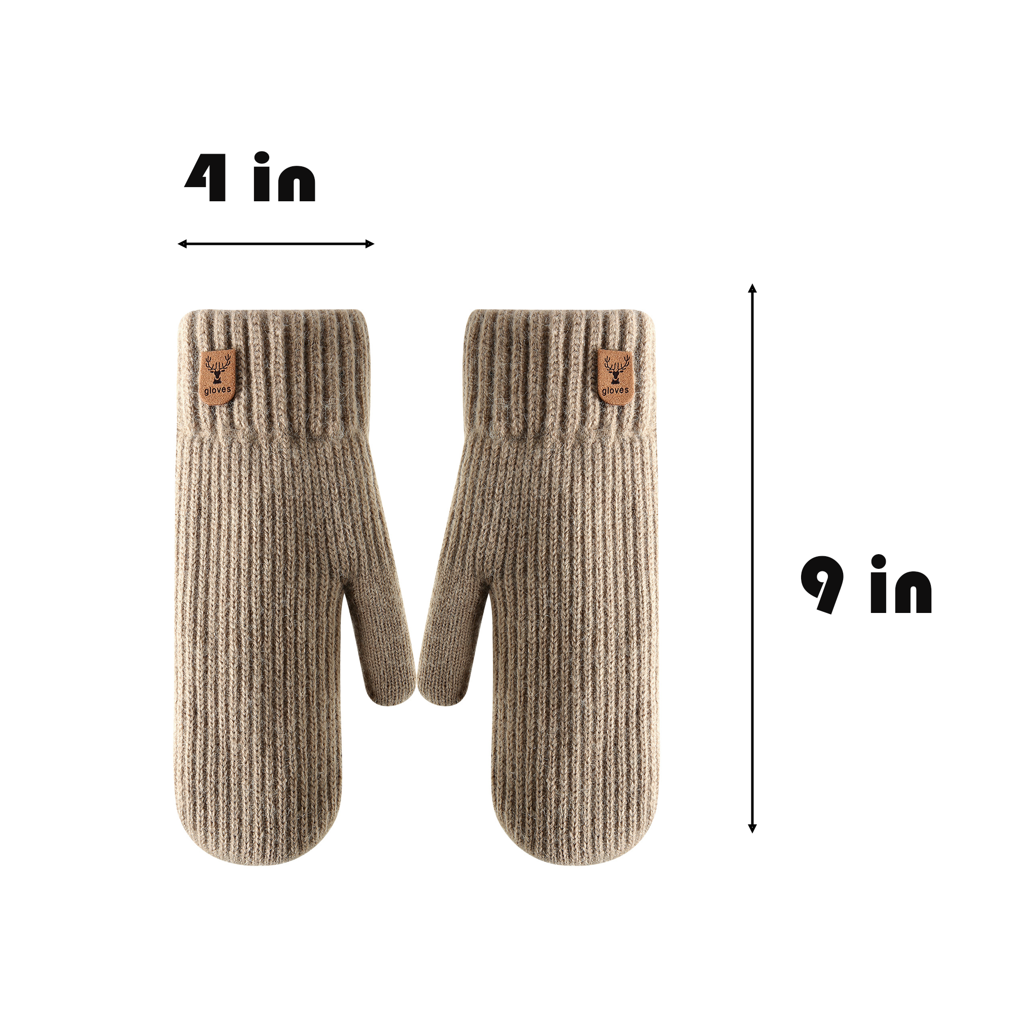 Winter Wool Lined Warm Gloves 4