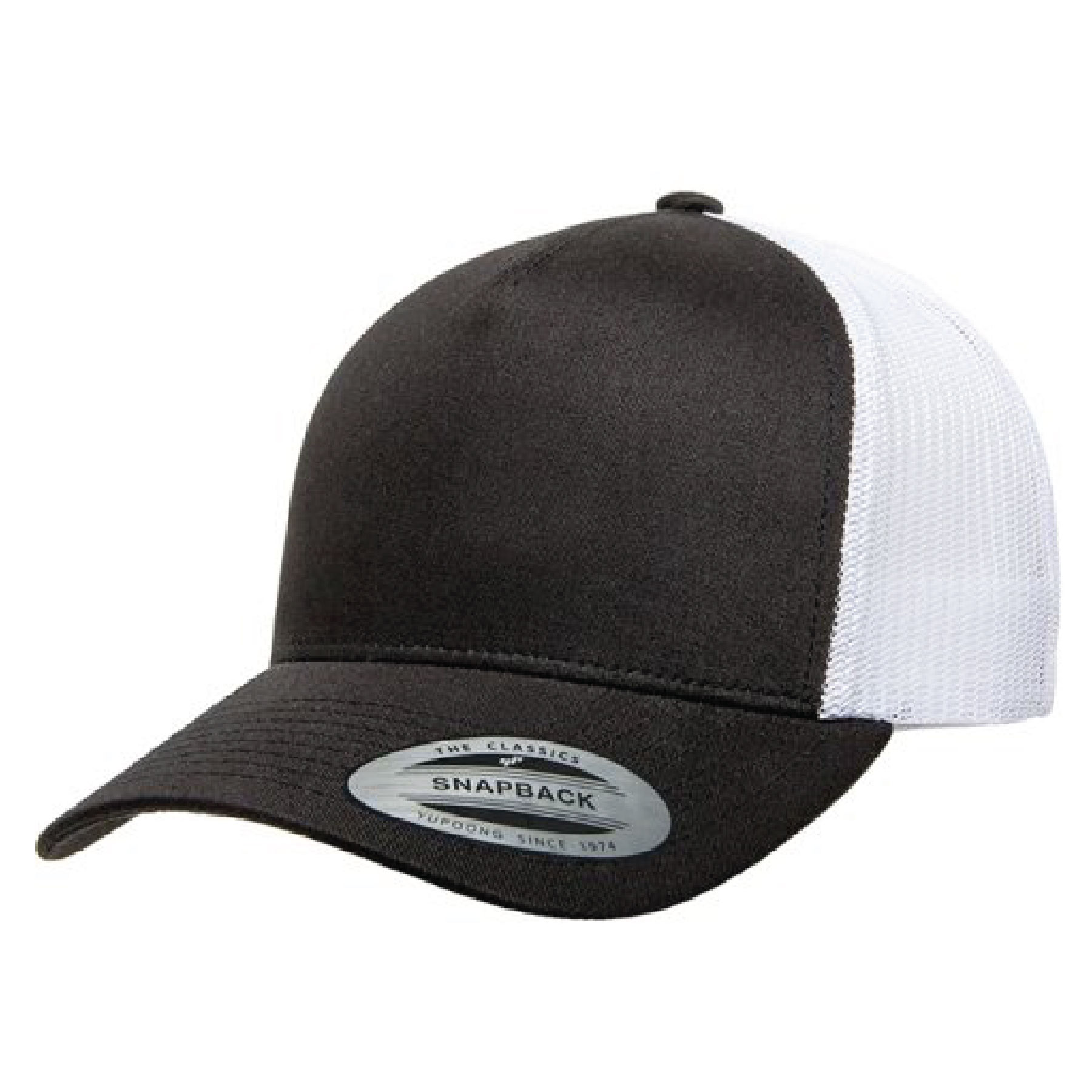 Yupoong 6506 YP Classics Five-Panel Retro Trucker Hat with Leatherette Patches or Embroidery 17