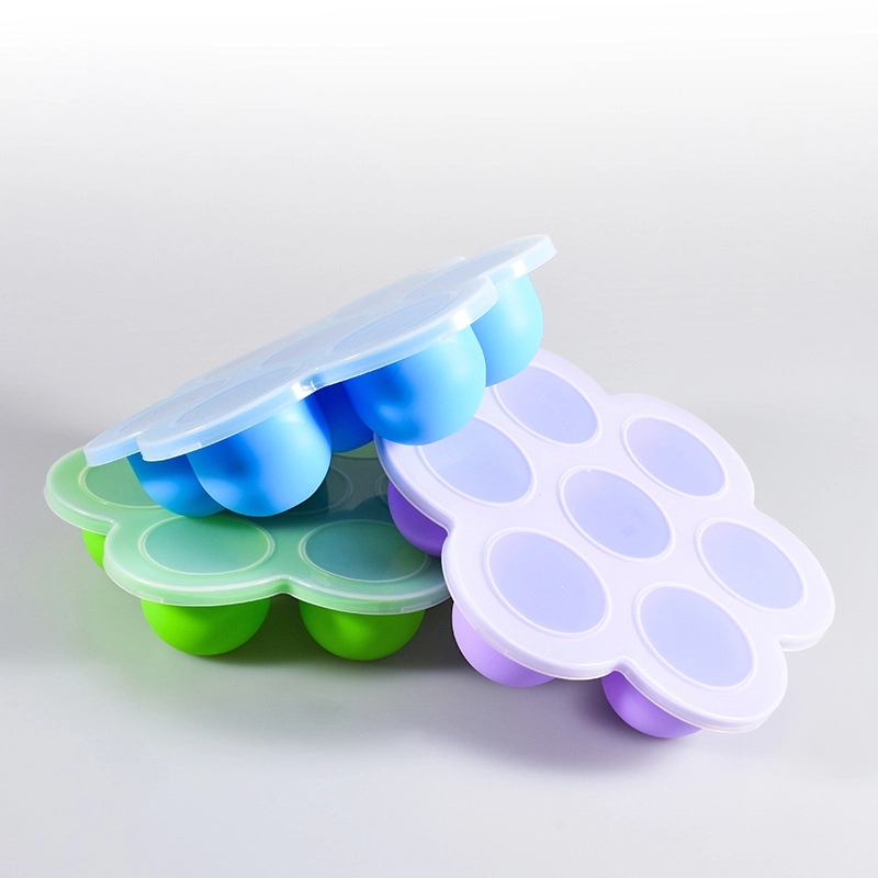 Custom Silicone Baby Food Storage & Ice Freezer Tray 5