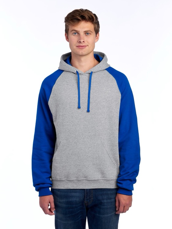 JERZEES NuBlend® Unisex Color-Block Raglan Hooded Sweatshirt 1