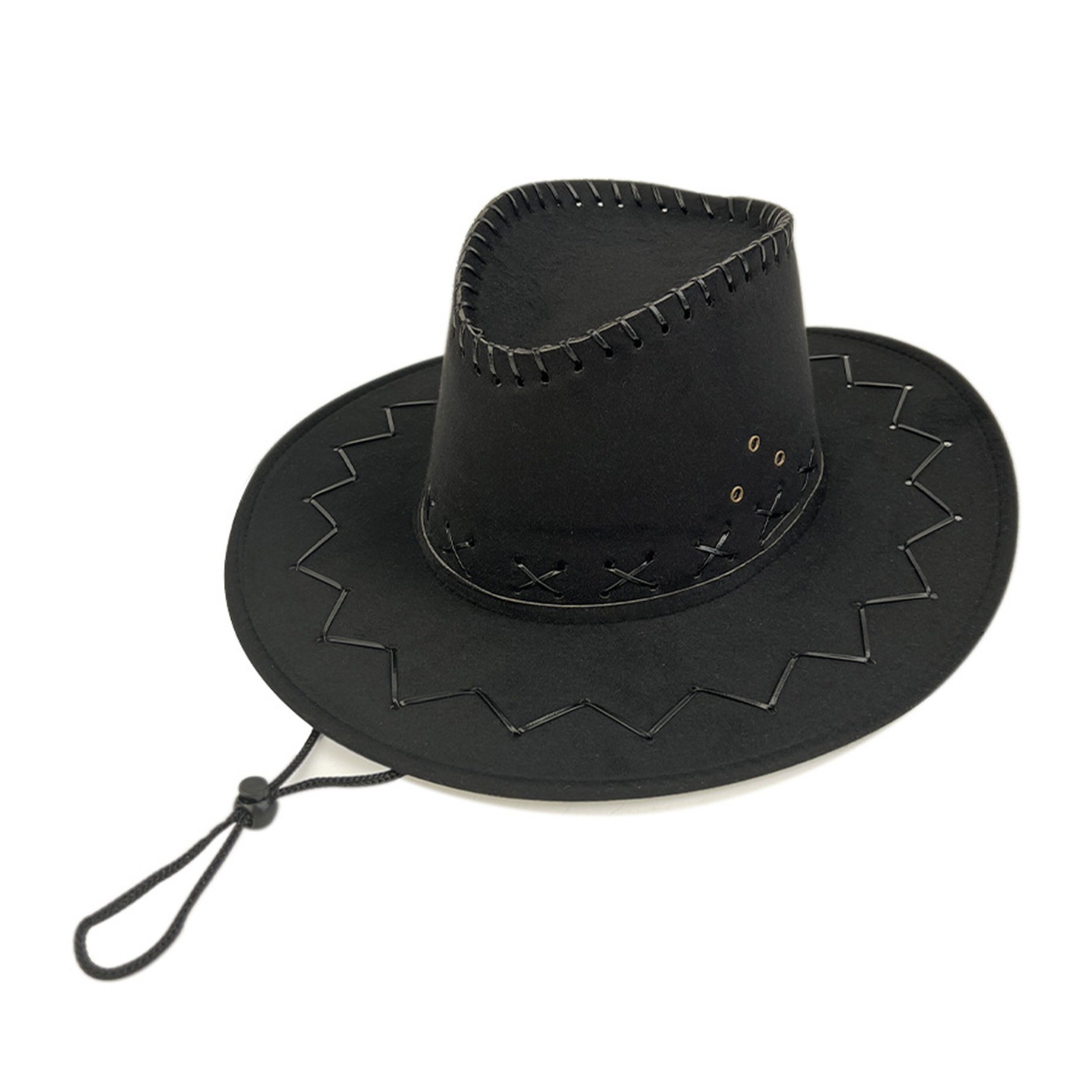 Windproof Cord Western Cowboy Outdoor Hat 11