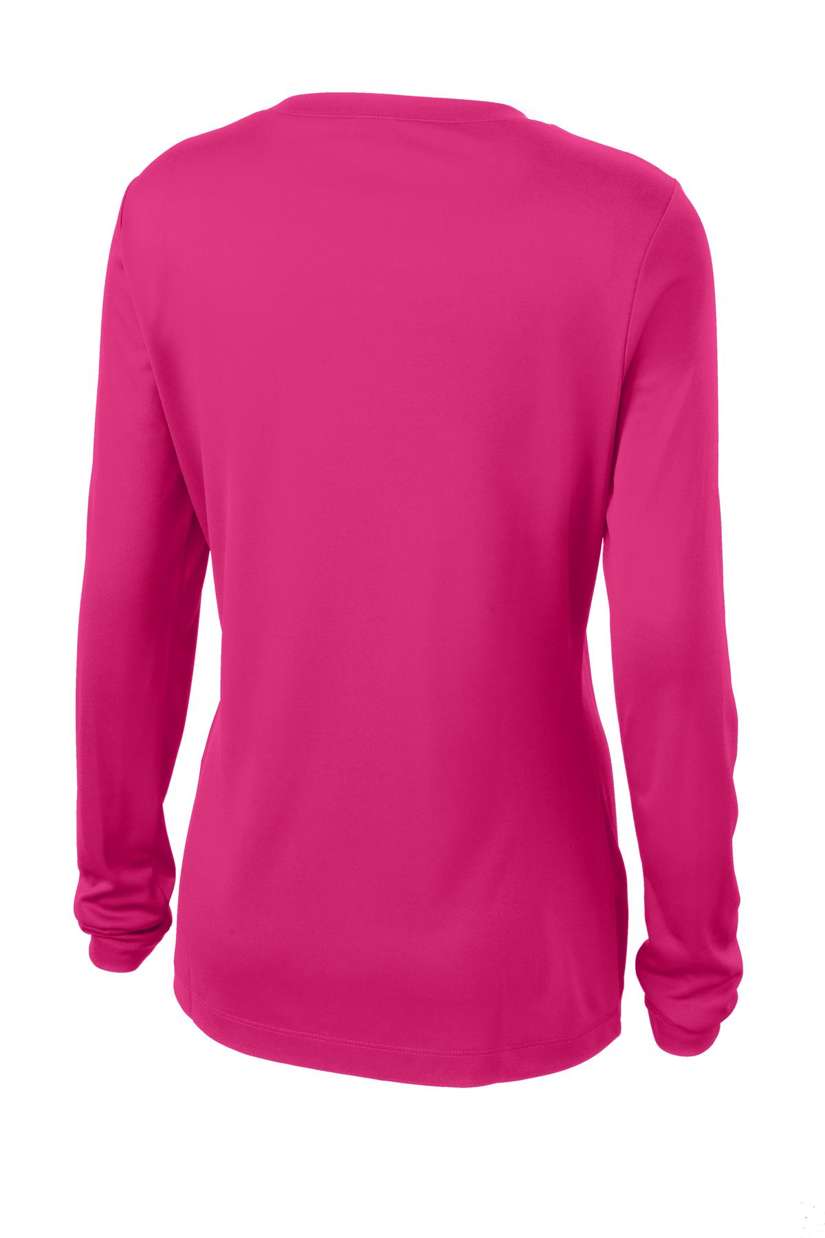 Sport-Tek Women's Long Sleeve PosiCharge Competitor V-Neck Tee. LST353LS 90