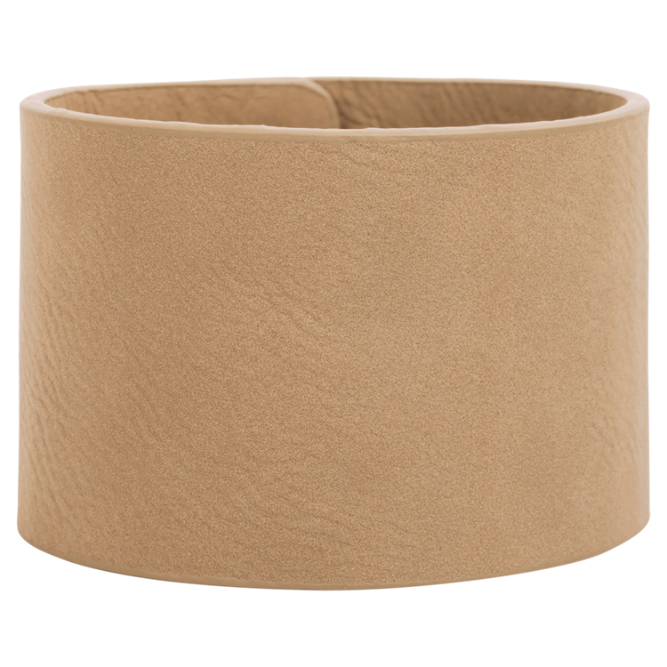 9 1/2" x 2" Light Brown Leatherette Cuff Bracelet 3