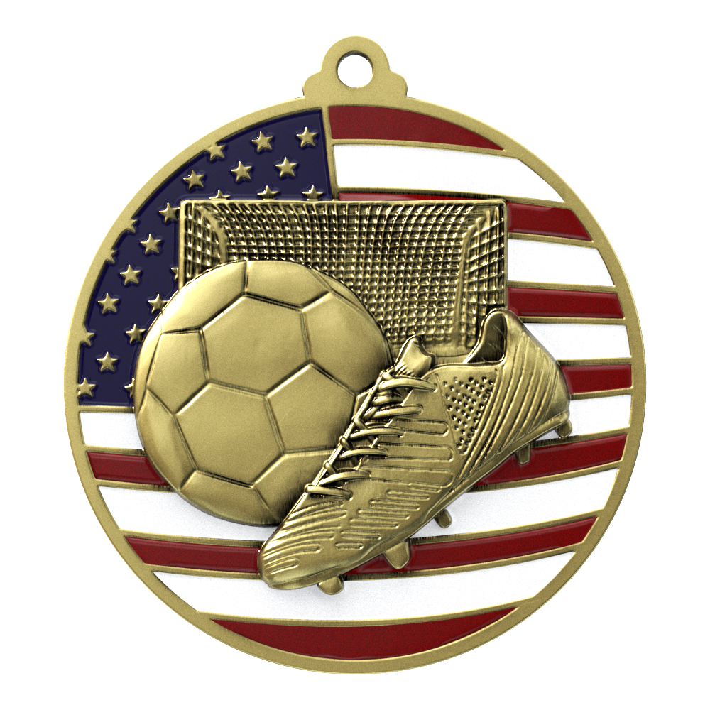 Soccer Patriotic Medallion (2-3/4")