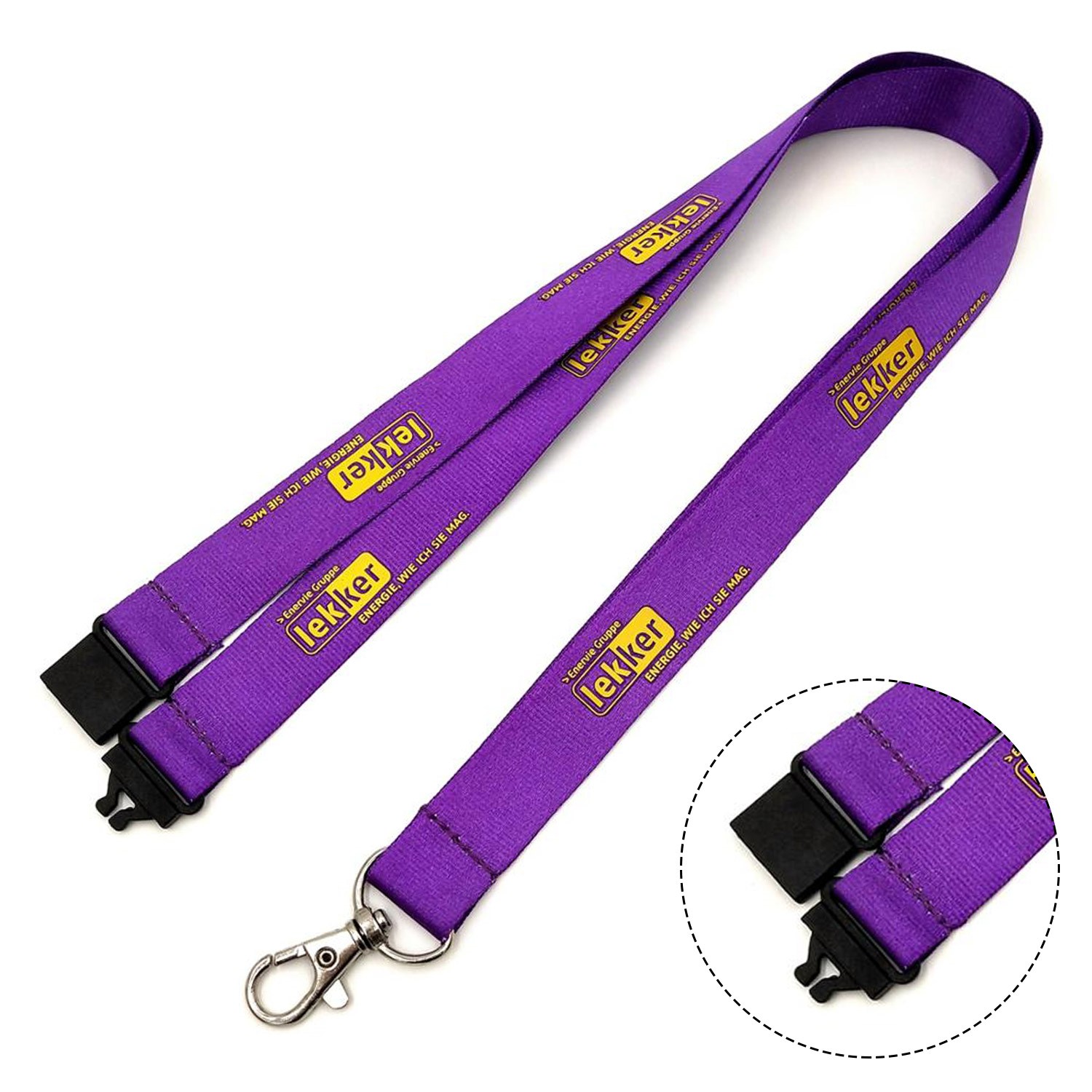 3/4" Polyester Full color Lanyards with Safety Breakaway 5