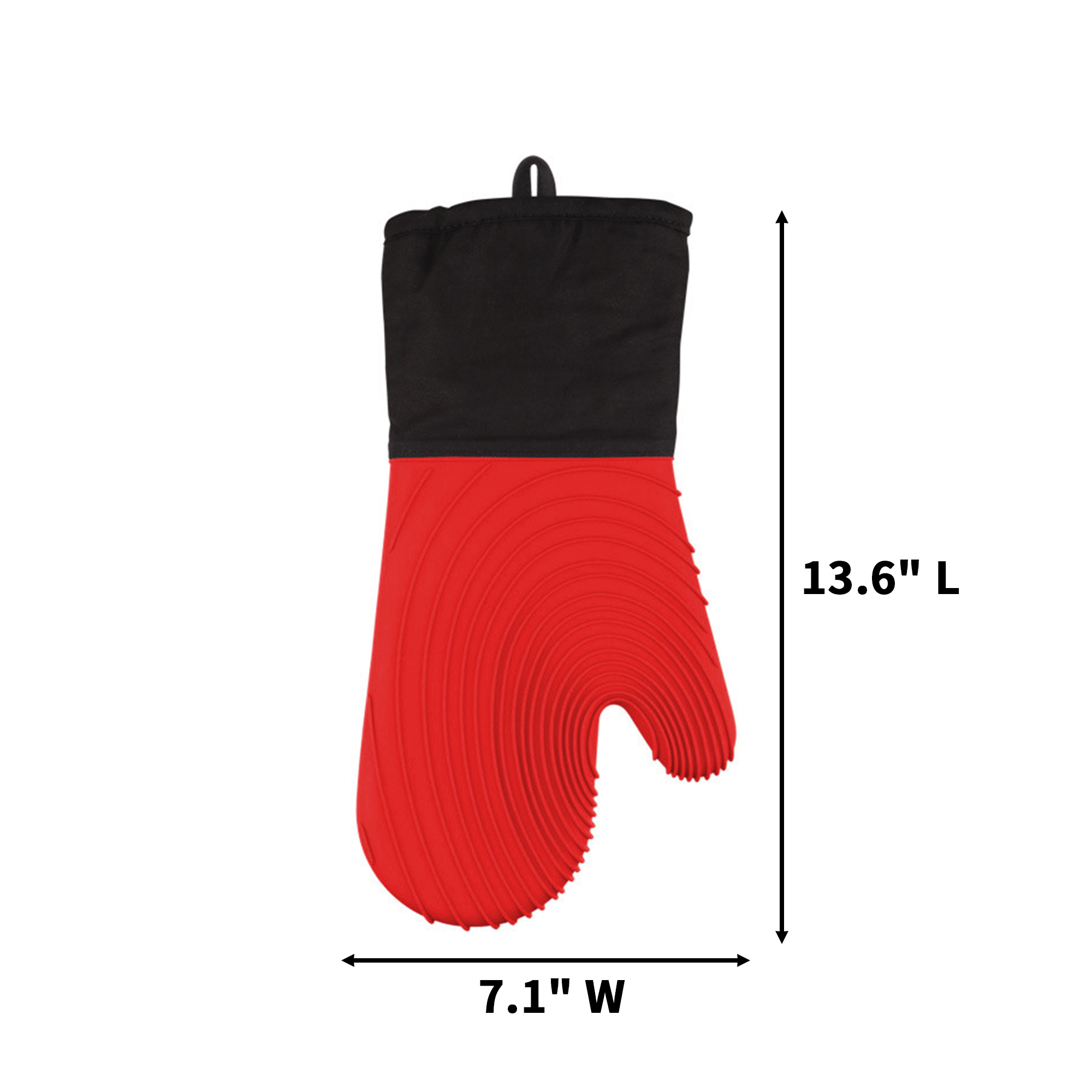 Silicone Grip Oven Mitt 13.6" Length x 7.1" Width 6