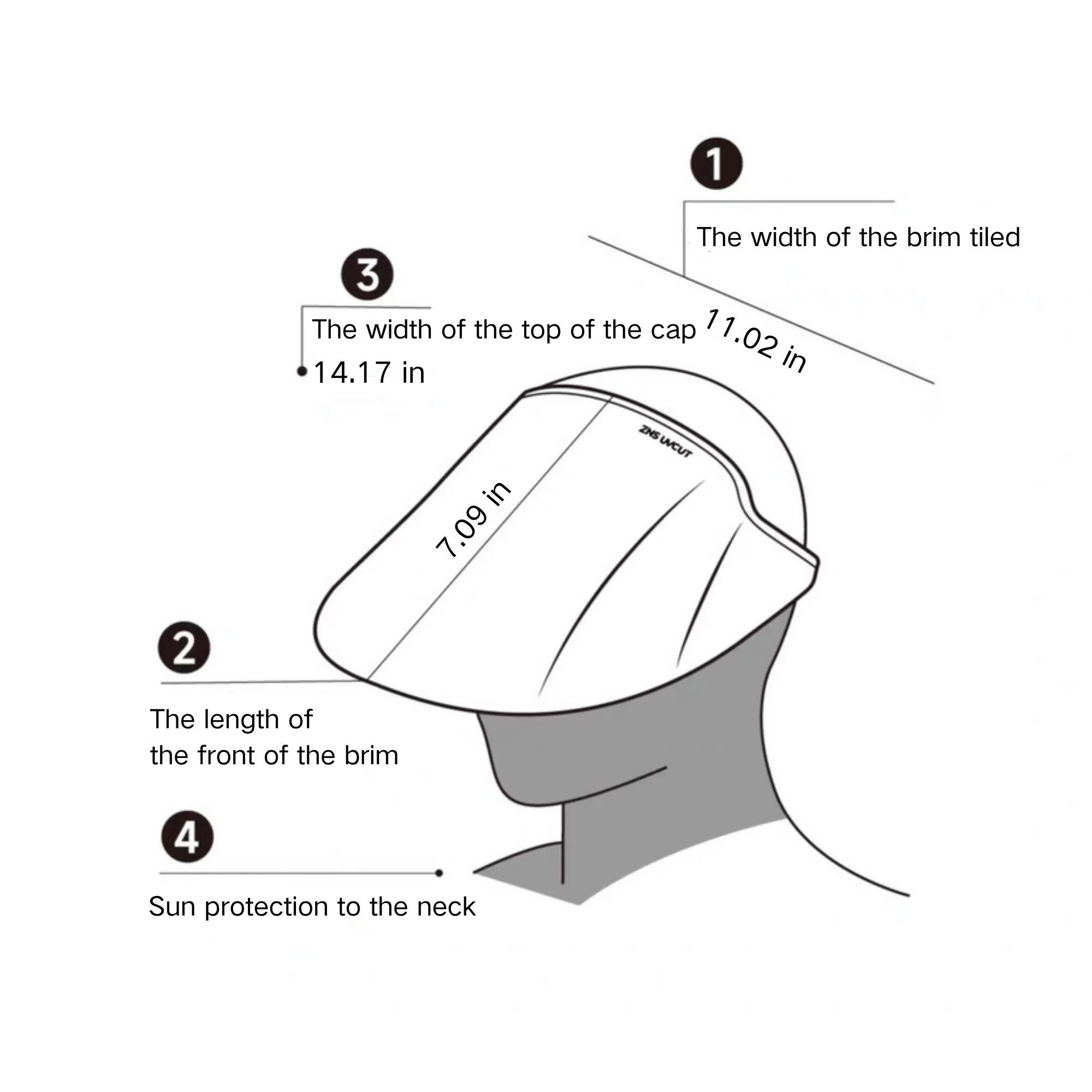 Outdoor Sunscreen Blank Top Sun Hat 3