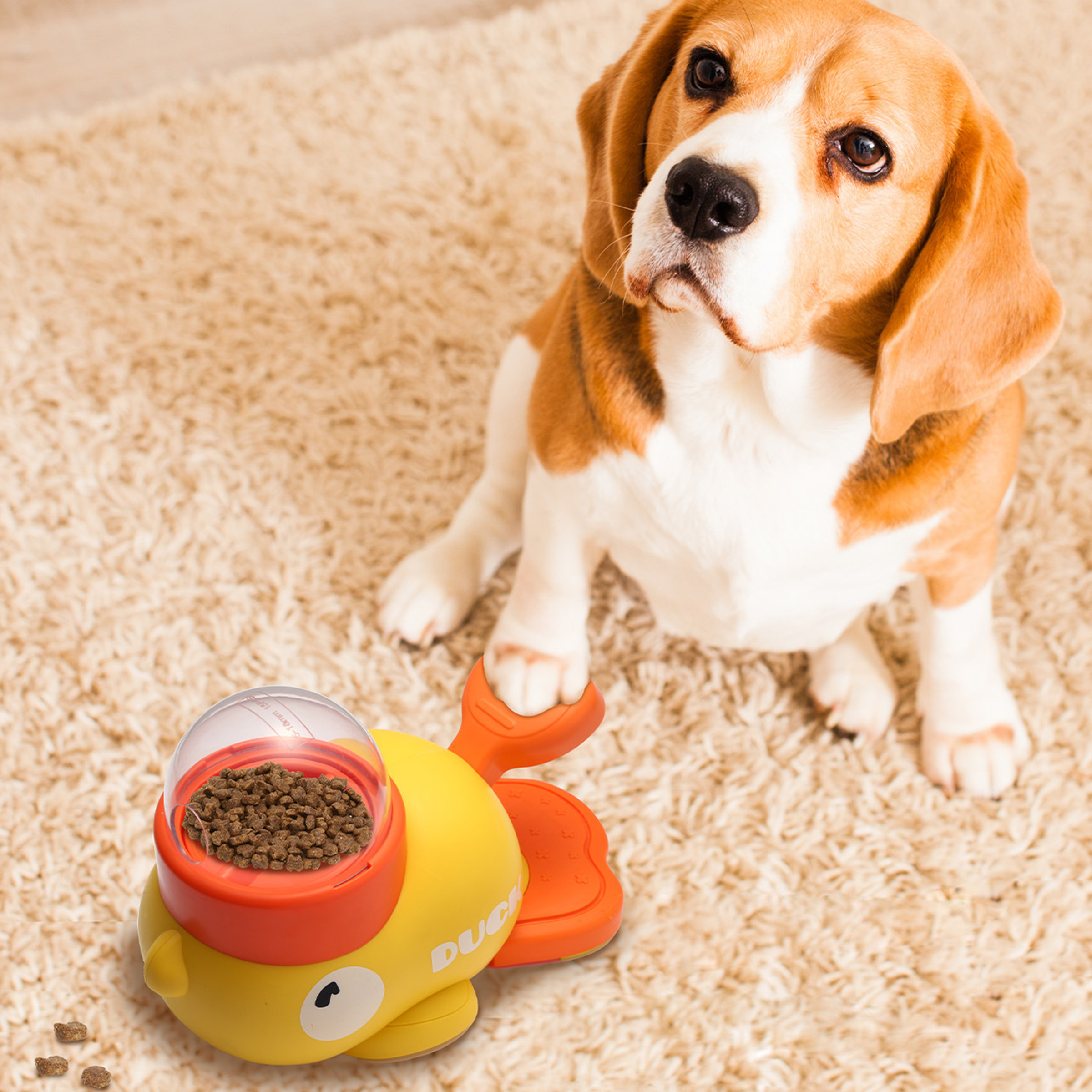 Abs Press And Rotate The Pet Food Dispenser 6