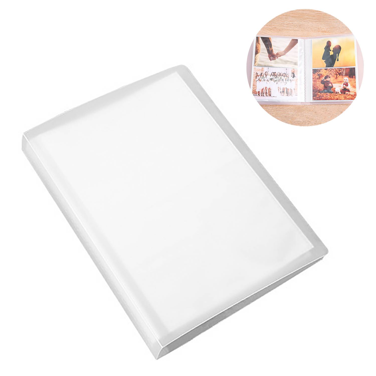 80 Pockets Plastic Frosted Photo Album 5