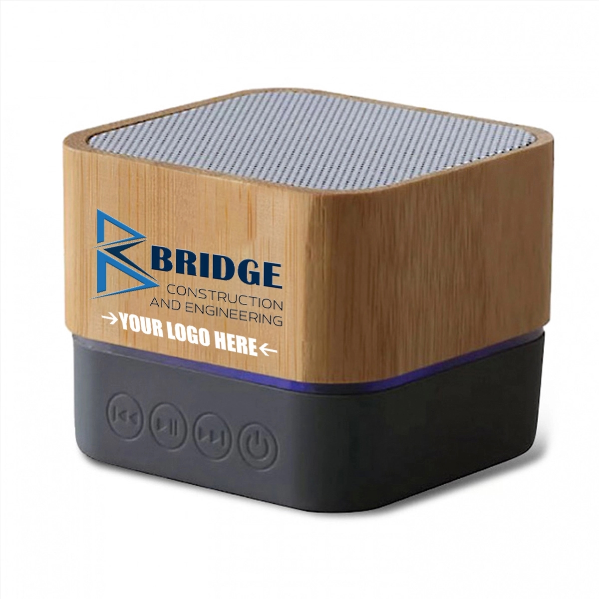 Mini Bamboo Square Portable Speaker 4