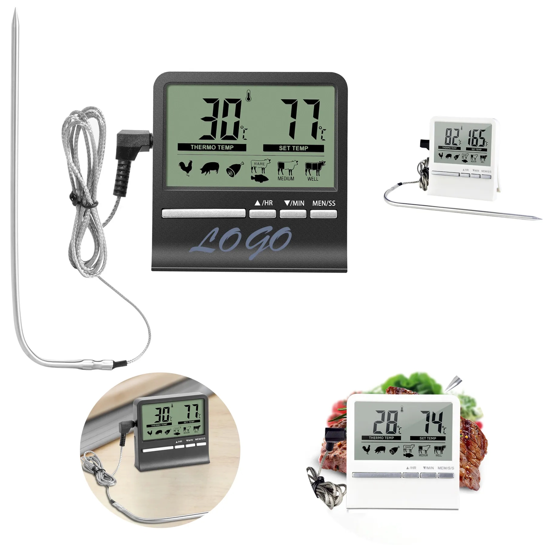 LCD Large Screen  Meat Thermometer 4