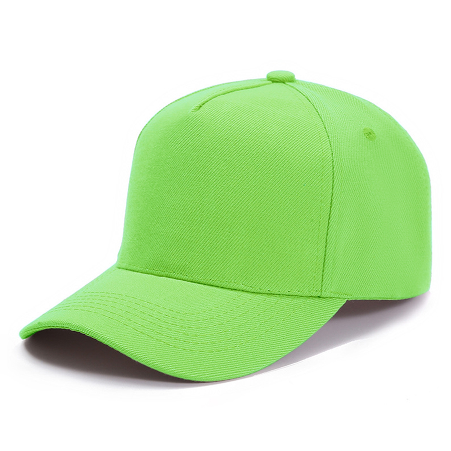 Stock Solid Color Polyester 5-Panel Cap 24