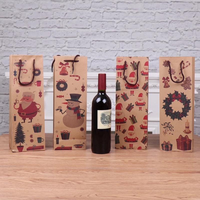 Christmas Kraft Paper Wine Gift Bag 7