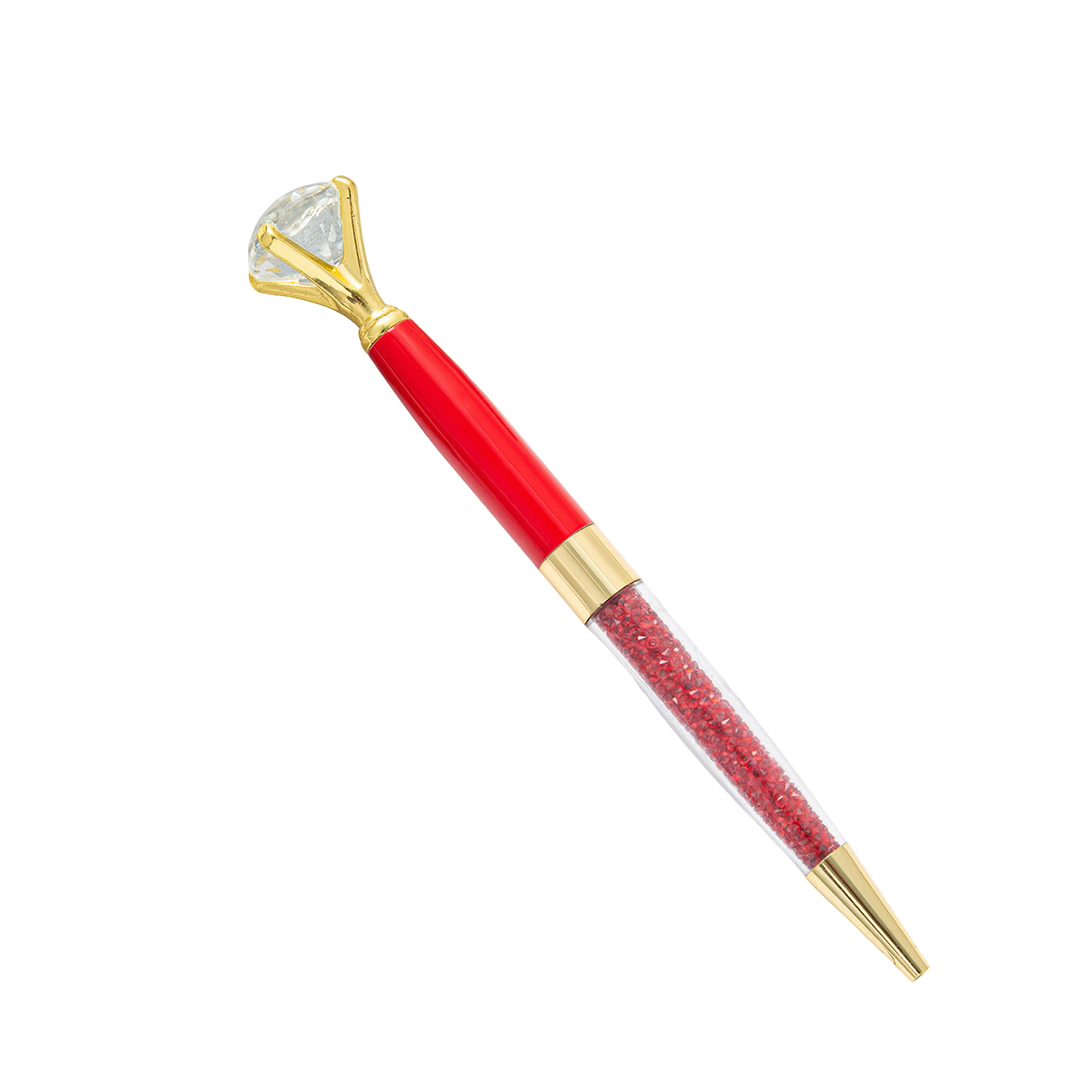 Crystal Crown Ballpoint Pen Twist Action Metal Barrel 20