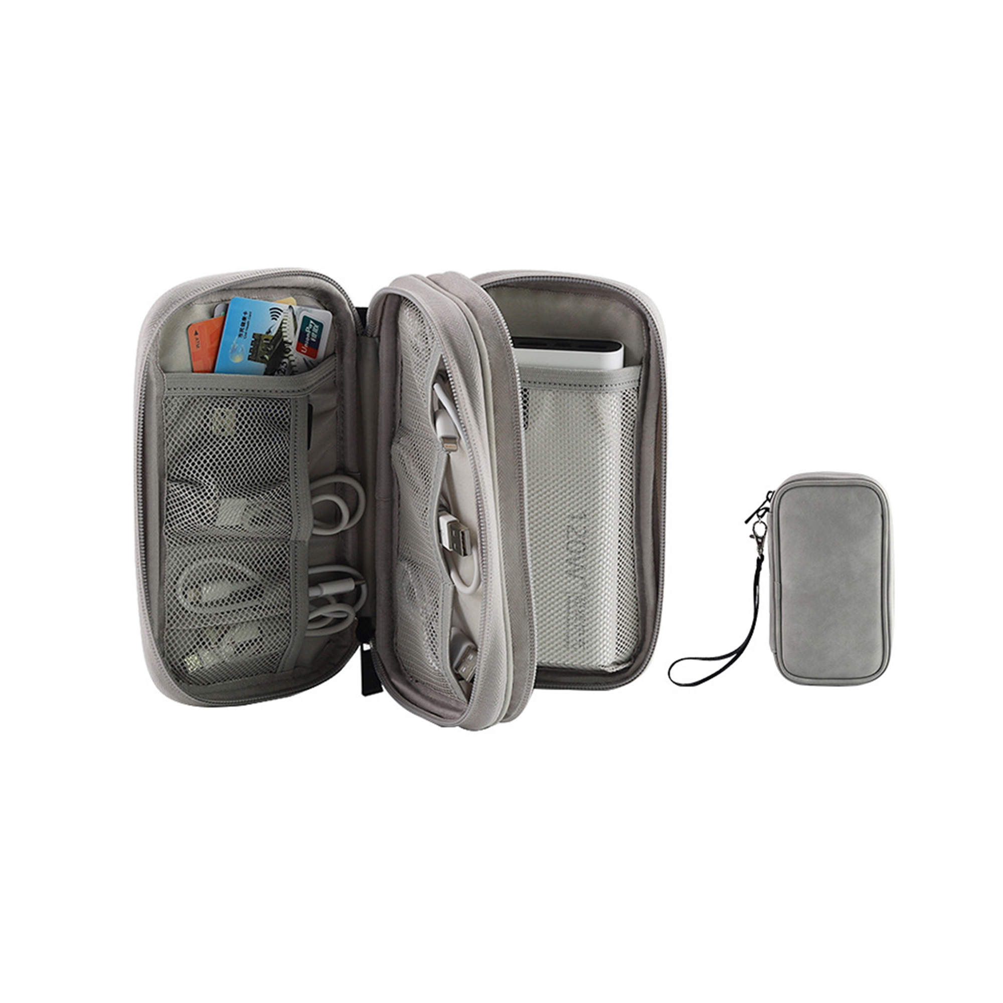 Polyurethane Digital Accessory Storage Case With Zipper 4