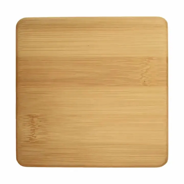Square Natural Bamboo Coasters 7
