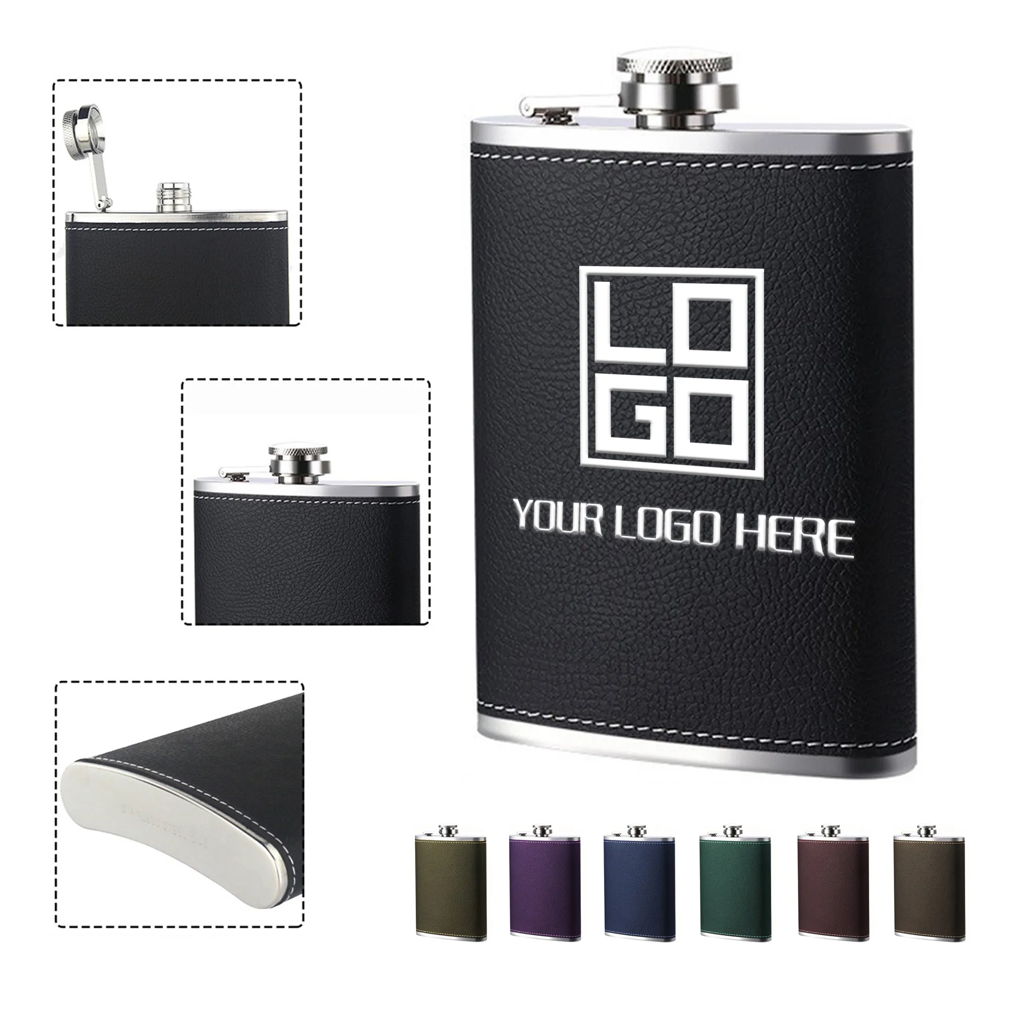 8Oz Portable Stainless Steel Hip Flask 5