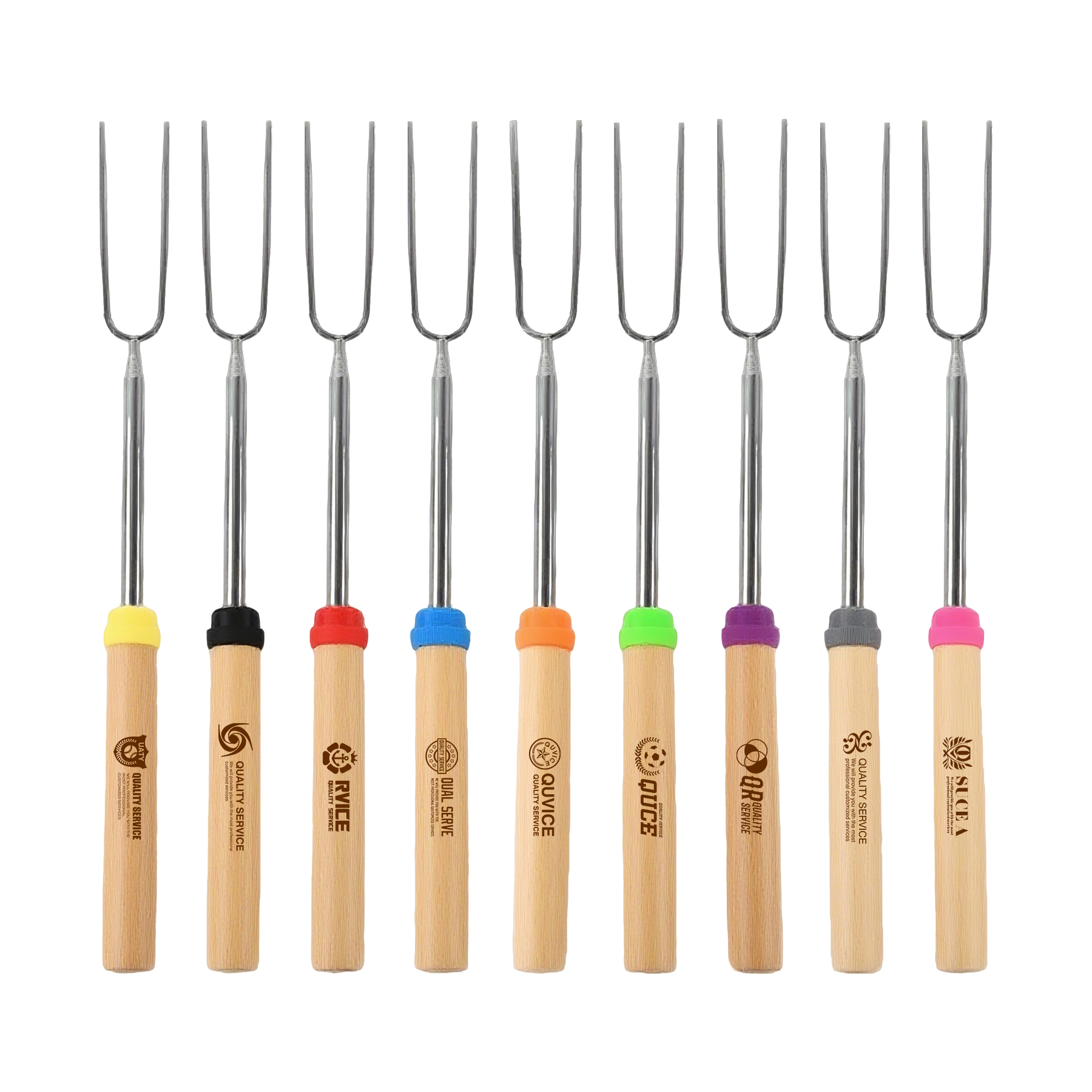 U-Shaped Wooden Handle Baking Fork 6