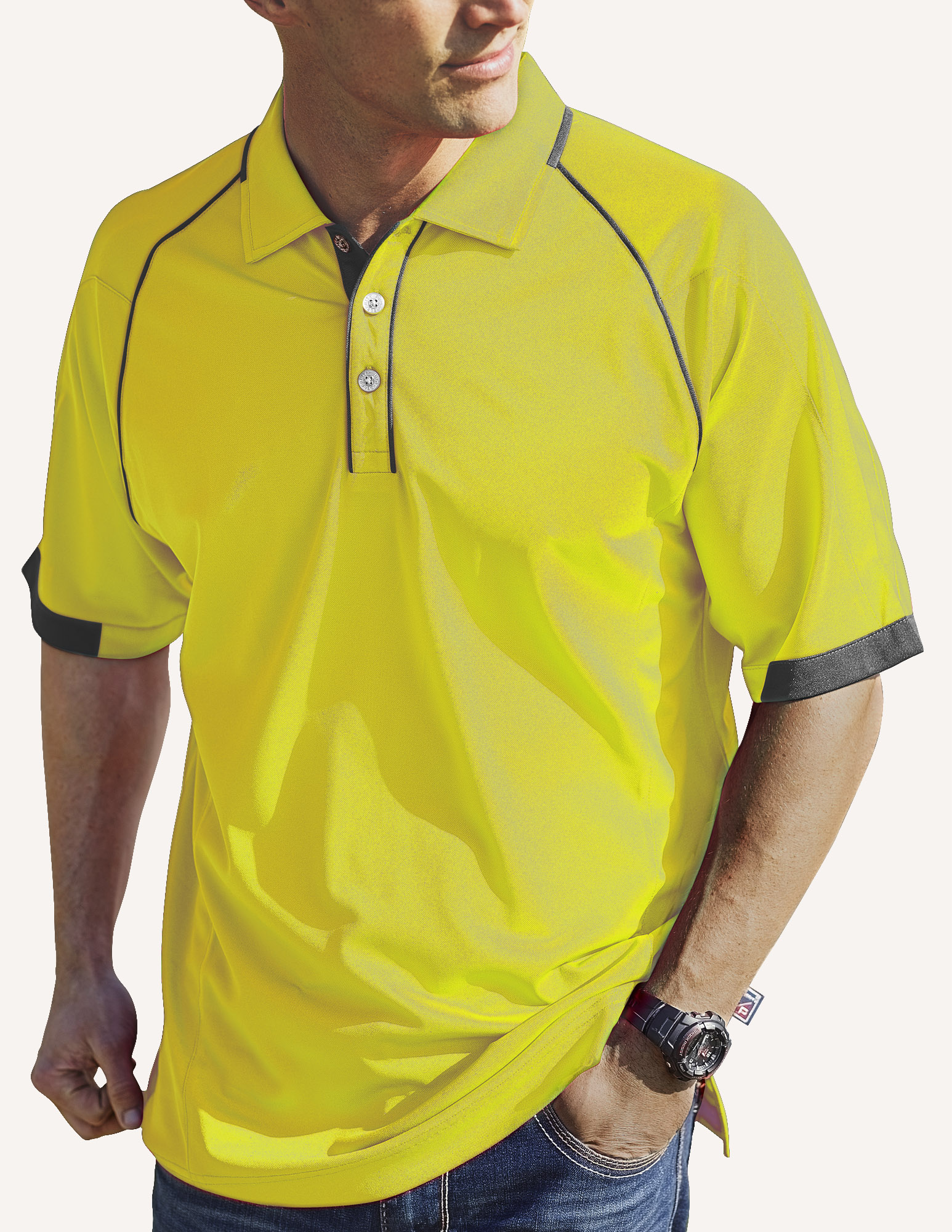 Men's Aloha Hybrid Cooler Polo Shirt 10