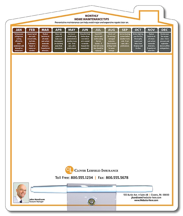 Memo Board - 8.5x10.125 Laminated Shaped (Home/House) - 14 pt. 1