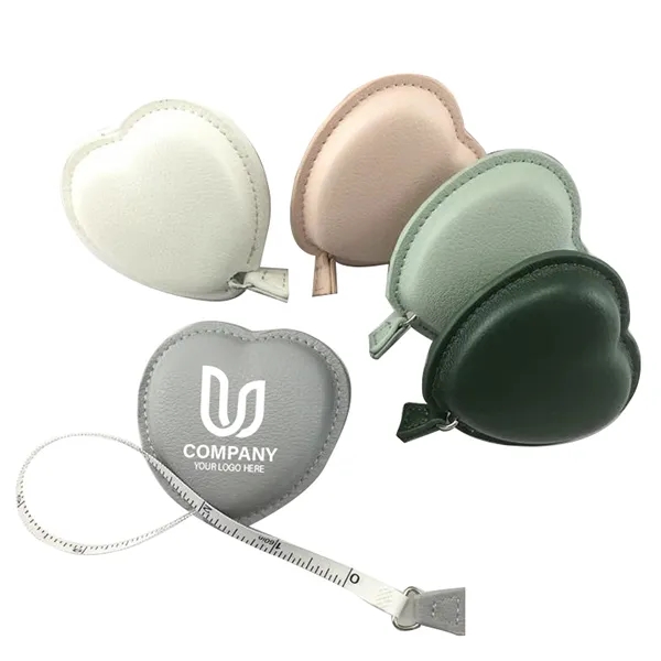 PU Leather Heart-Shaped Mini Tape Measure 1