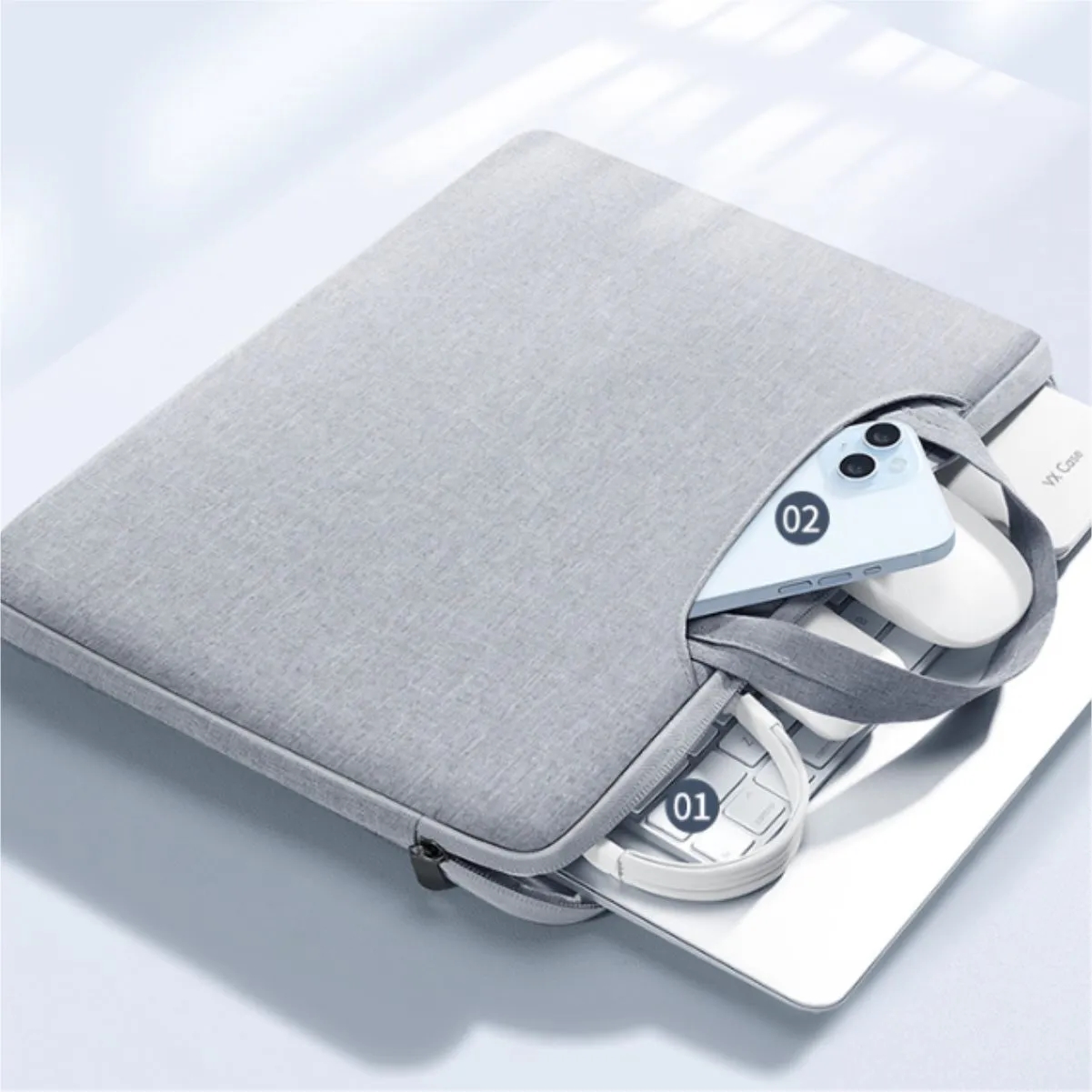 15 Inch Slim Laptop Sleeve With Carry Handles 2