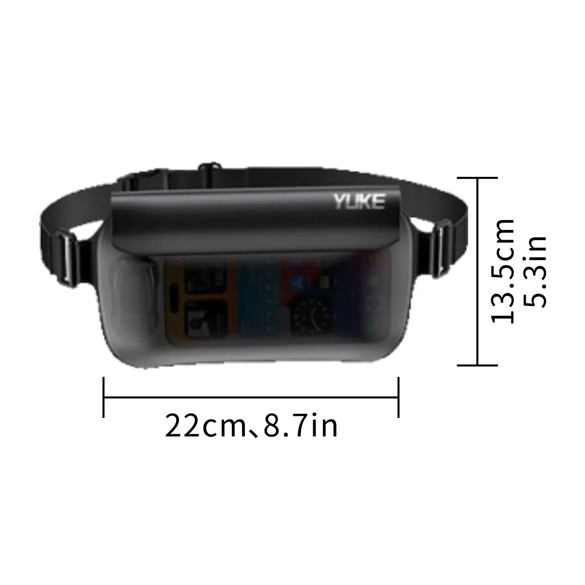 Waterproof Phone Waist Pouch With Touchscreen Window 6