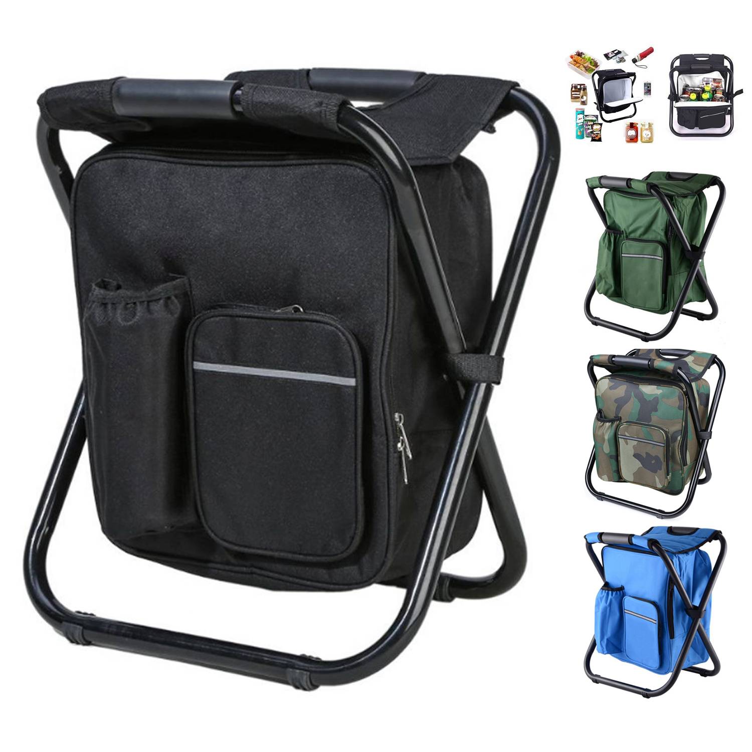 Foldable Waterproof Oxford Cooler Backpack Camping Chair 8