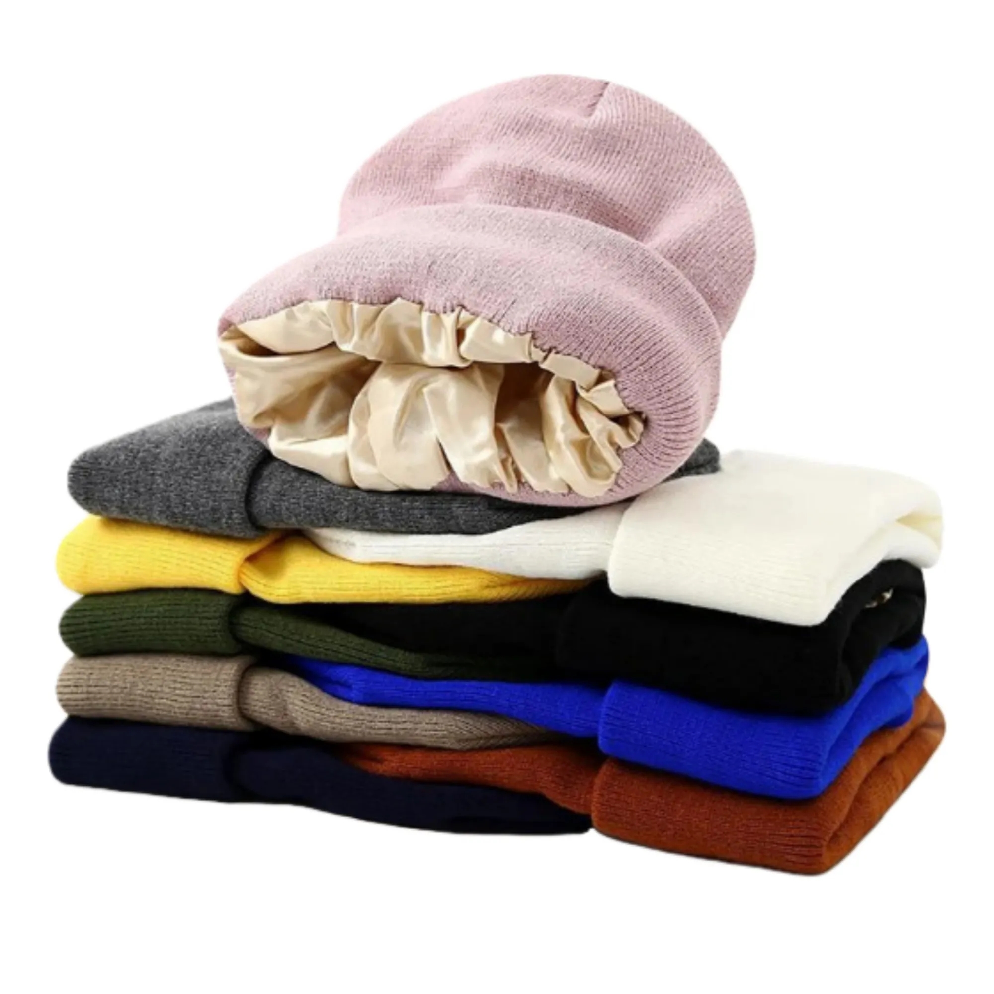 Custom Logo Knit Beanie Winter Warm Hat Unisex 4