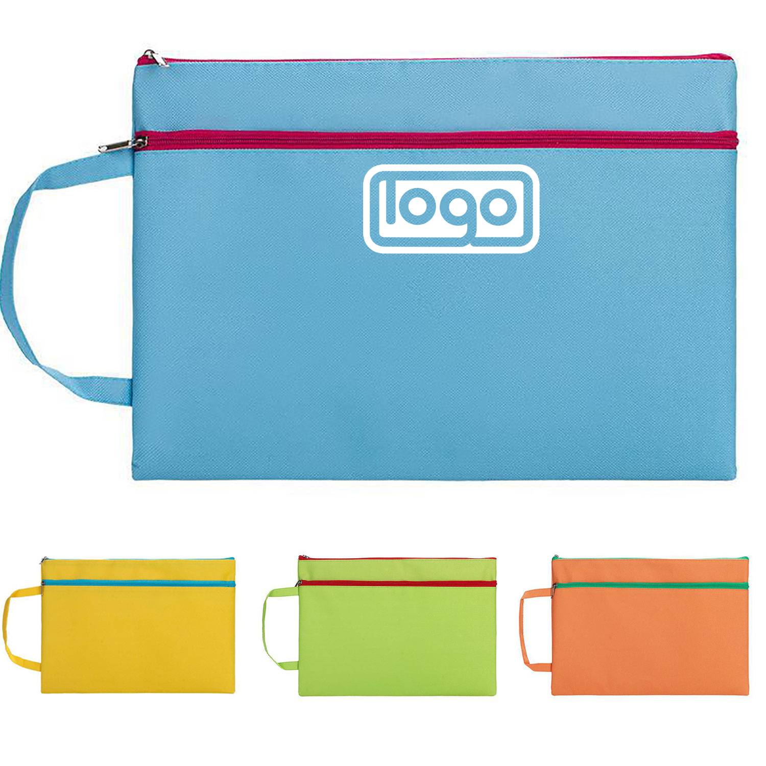 A4 Handle Zippered File Pouch 1