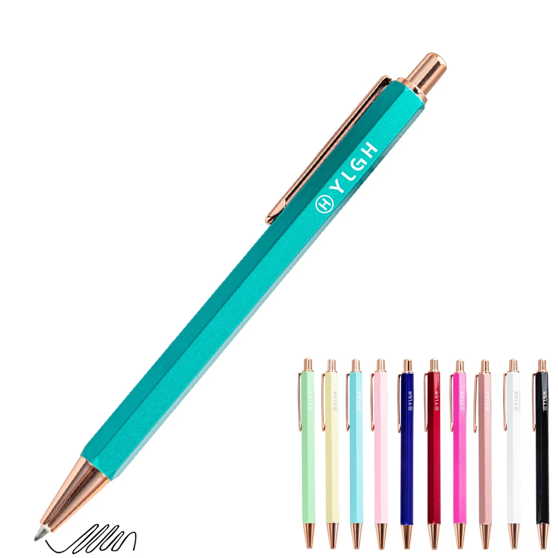 Hexagonal Metal Ballpoint Pen 3