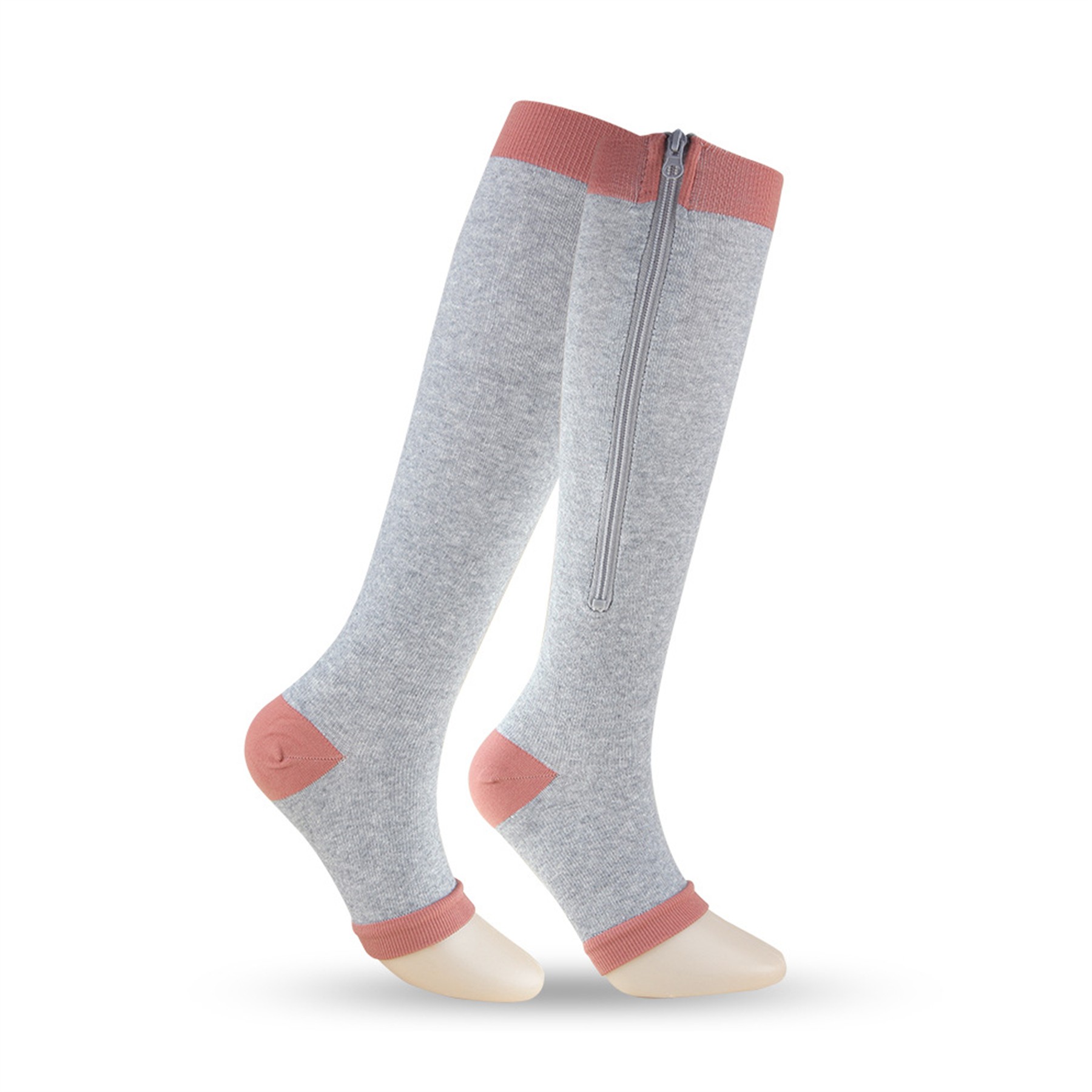 Medical Toeless Zipper Compression Socks 6