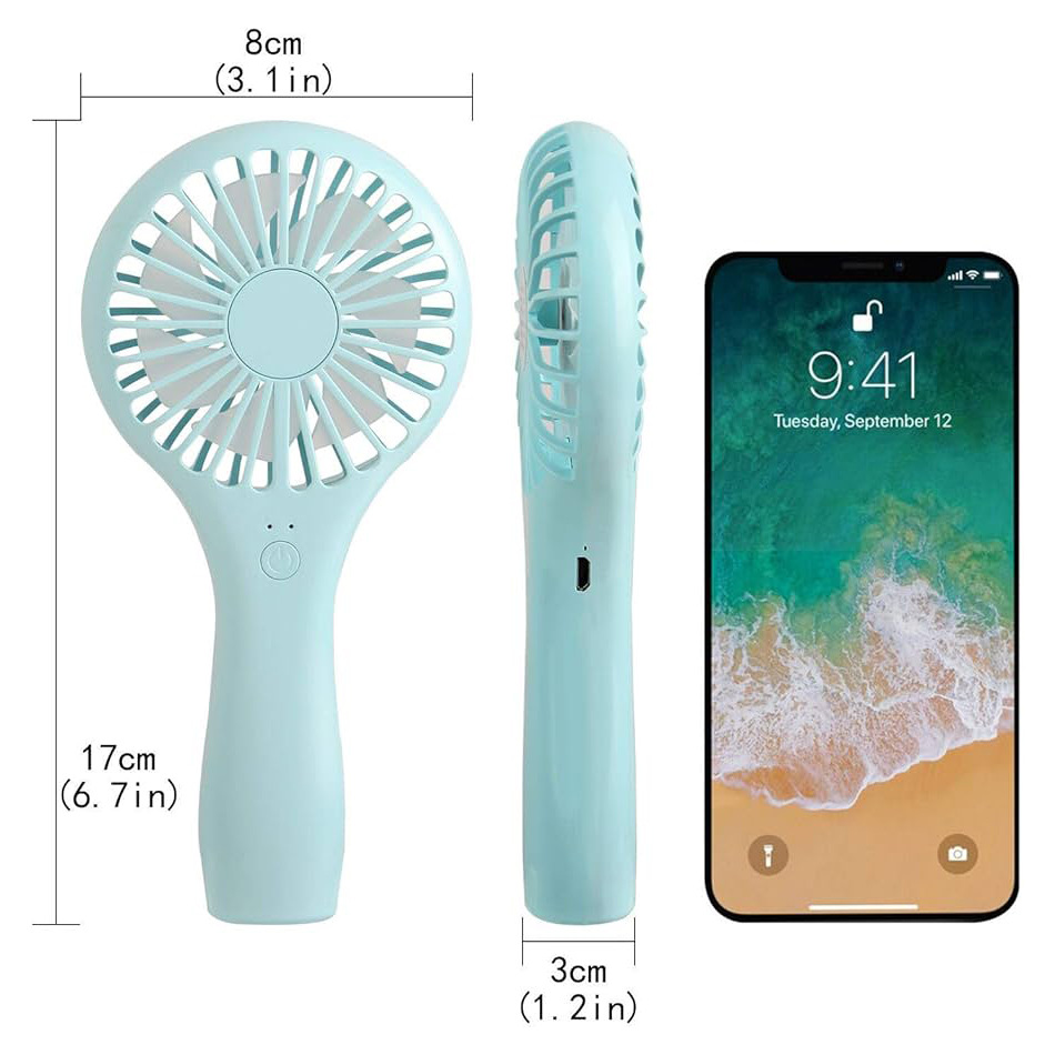 Handheld Mini Fan - USB Rechargeable 12