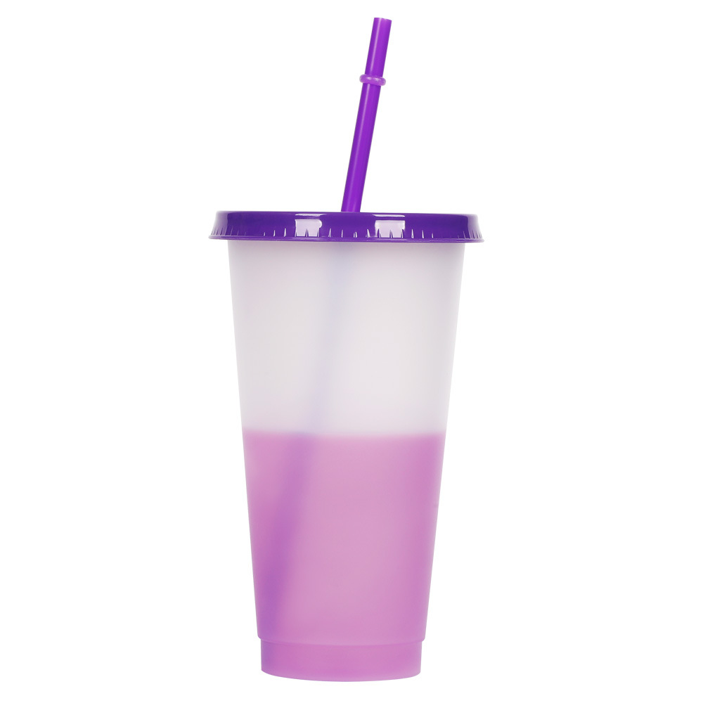 24oz. Color Changing Cups with Lids and Straws 9
