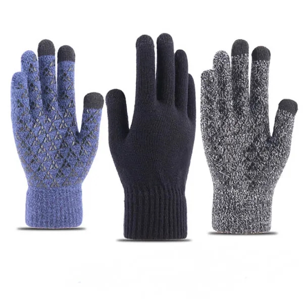 Winter Elastic Knit Touchscreen Gloves For Adults 2