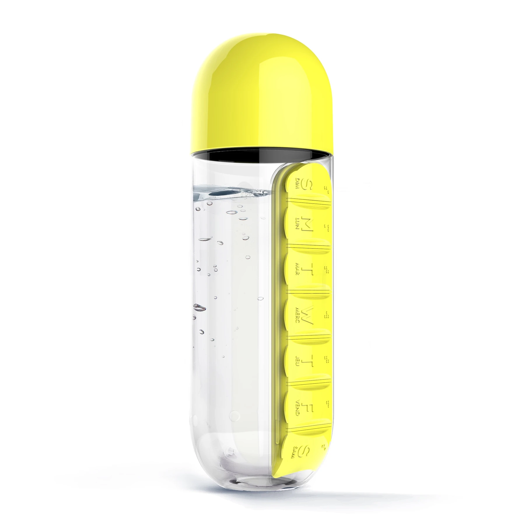 Weekly Pill Organizer Portable Water Bottle 3