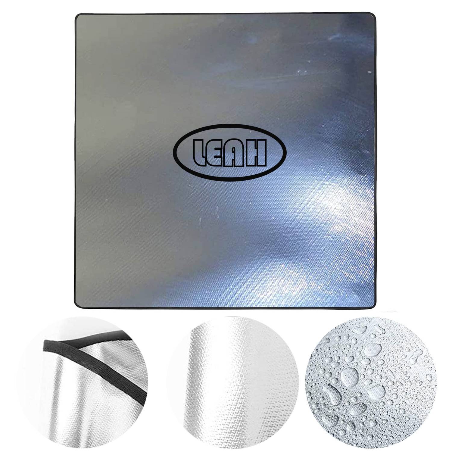 39 Inch Aluminum Foil Material Fire Pit Mat 3