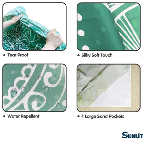 Ultra-thin Folding Pocket Beach Blanket 2
