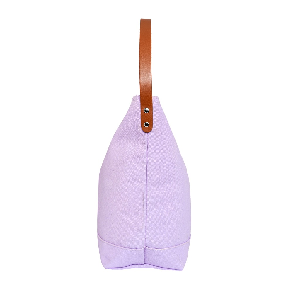 18 Oz. Super Heavy Canvas Bucket Tote w/Leather Handle 21