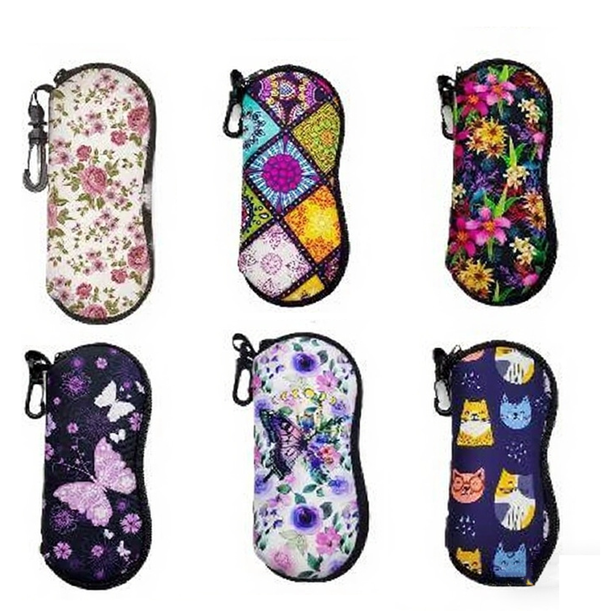 Custom Glasses Case Zipper Wallet With Keychain 2