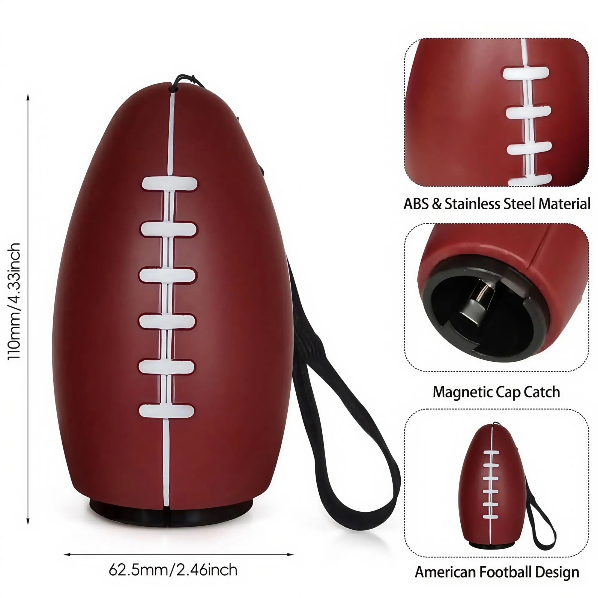 Football-Shaped Automatic Press Down Bottle Opener 6